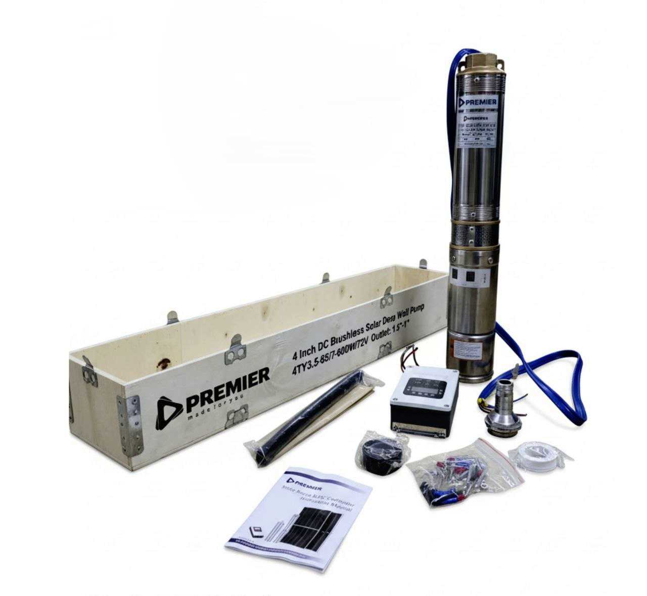 0a1f737f-d0bc-4e49-b561-15dc10275797.jpg Premier solar dc brushless submersible pump 65M 600W 72V - Image 1