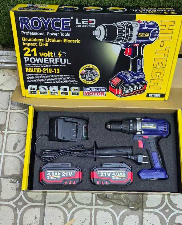 0b82804f-bbce-4d57-9f5a-69e8b0feae1f.jpg Royce brushless cordless drill 21V - Image 1
