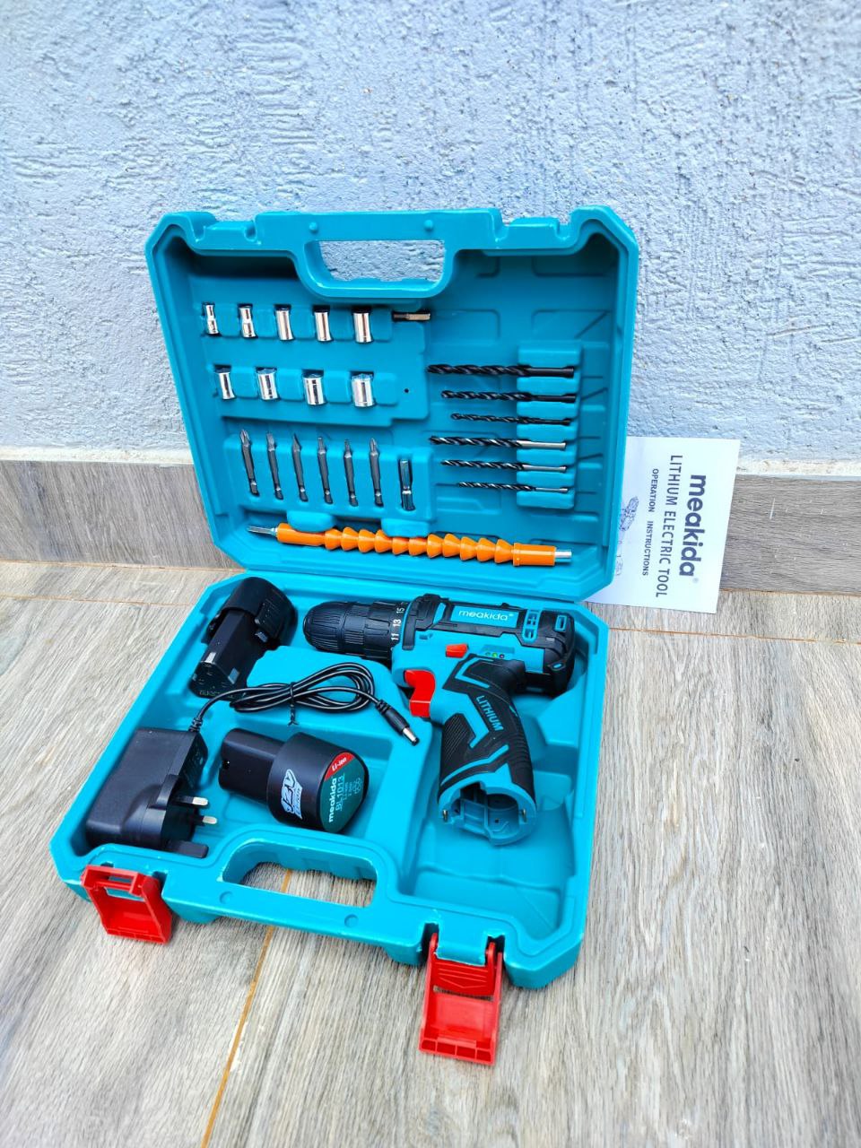 1a5cda76-7ac2-4b13-94d1-32ab22213266.jpg Meakida 12v cordless drill - Image 1