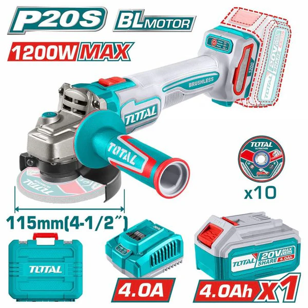 Total Cordless angle grinder 1200W 20v - Image 3